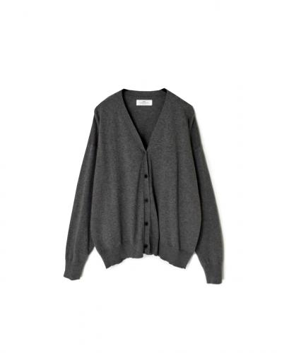GNSL25531(カーディガン) 14GG 2PLY PLAIN STITCH COTTON WOOL CASHMERE V-NECK CARDIGAN
