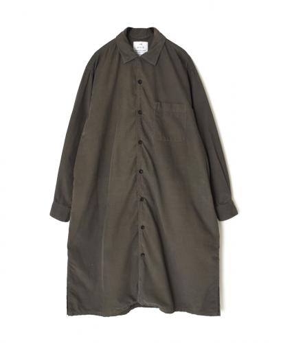 INHT2552CD(ロングシャツ) 26 WALES CORDUROY OVERDYE ONE-UP COLLAR LONG SHIRT