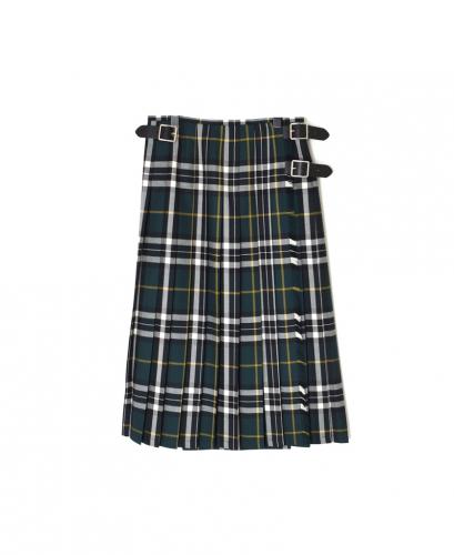 NOD0853 (スカート) WORSTED WOOL LOW WAIST PLEATS WRAP SKIRT LENGTH 80cm (WITH PIN)