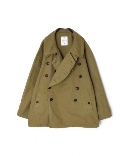NHT2201HB(コート) MEDIUM WEIGHT PEACH SKIN COTTON DOUBLE OVER SHORT COAT
