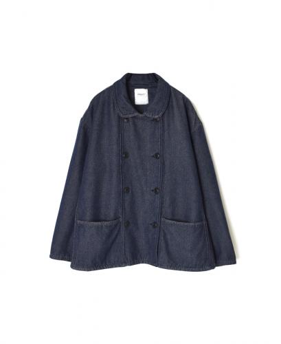 ISNAM2571(ジャケット) COTTON WOOL TWILL ROUND COLLAR DOUBLE JACKET
