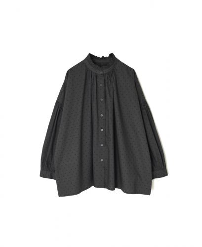NSL25533(シャツ) 40s POPLIN DOT PRINT FRILL COLLAR SHIRT