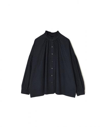 NSL25533(シャツ) 40s POPLIN DOT PRINT FRILL COLLAR SHIRT