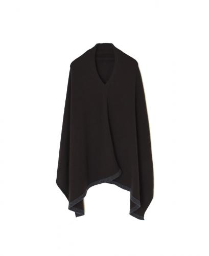 CNMDS1771P(ポンチョ) 12GG WOOL CASHMERE PLAIN PONCHO