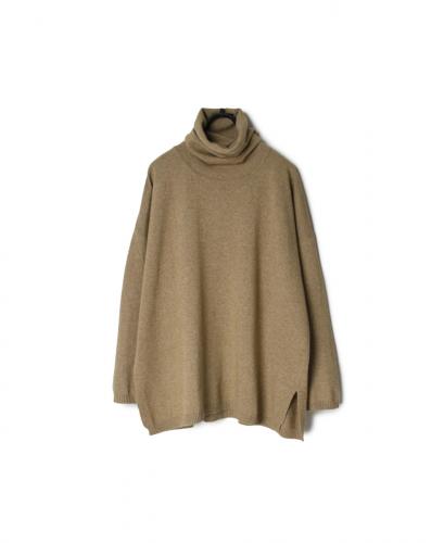 NMDSN2251D(ニット) 12GG PLAIN STITCH DROP SHOULDER POLO NECK WITH SLIT