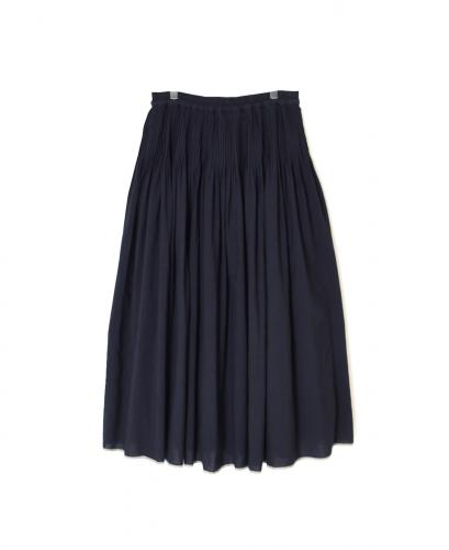 INMDS25725(スカート) HANDWOVEN HEAVY COTTON PLAIN FLARED SKIRT WITH PINTUCK