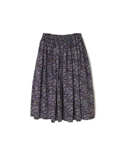NSL25554(スカート) 40s POPLIN MEDIUM FLOWER PRINT GATHERED SKIRT