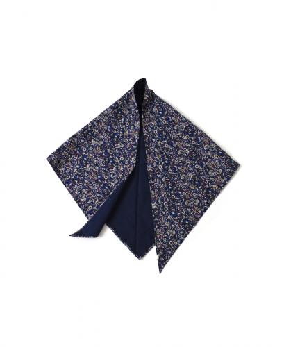 NSL25557(ストール) 40s POPLIN MEDIUM FLOWER PRINT TRIANGLE STOLE