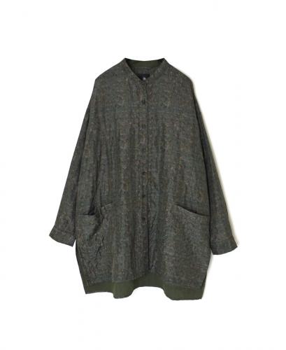 NMDS25575(シャツ) STITCHED BANGALORE SILK PAISLEY PRINT BANDED COLLAR SHIRT
