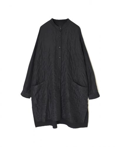 NMDS25583(シャツ) STITCHED BANGALORE SILK PLAIN BANDED COLLAR SHIRT