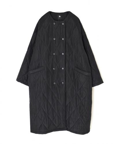 NMDS25581(コート) PADDED BANGALORE SILK PLAIN NO COLLAR DOUBLE COAT