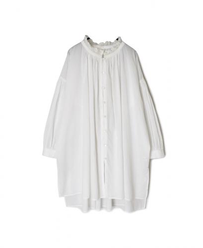 NSL25623(チュニック) 60s CAMBRIC PLAIN WITH LACE COLLAR GATHERED TUNIC SHIRT