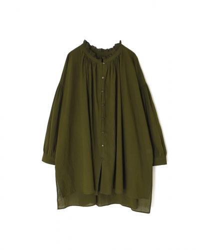 NSL25623(チュニック) 60s CAMBRIC PLAIN WITH LACE COLLAR GATHERED TUNIC SHIRT