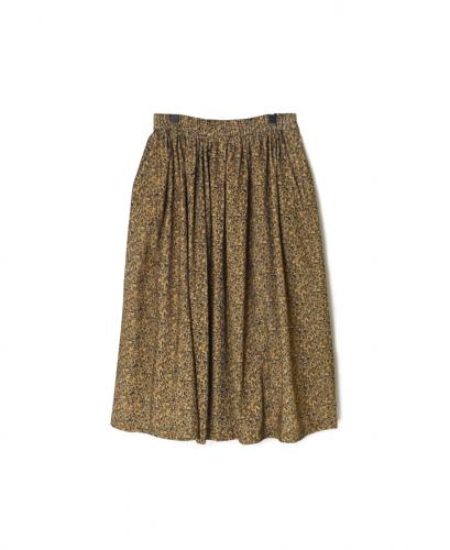 NSL25585(スカート) CORDUROY SMALL FLOWER PRINT GATHERED SKIRT