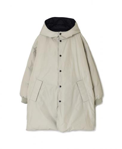 NAM2463 (コート) POLY×COTTON REVERSIBLE DOWN SNAP FRONT HOODED MIDI COAT