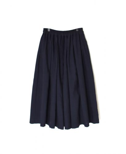 INSL25705(スカート) WOOL/LINEN PLAIN PLEATS EASY SKIRT