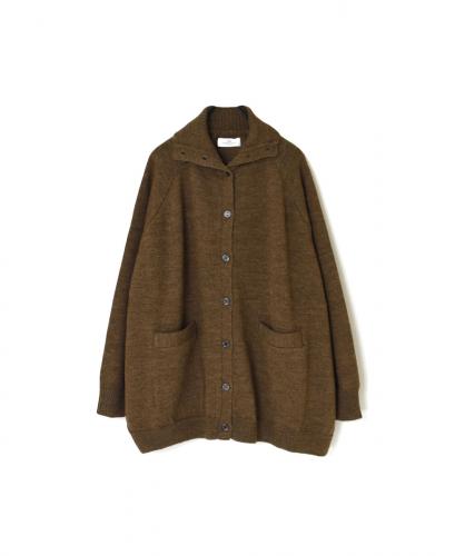 GNSL23801 (カーディガン) 7GG 2PLY PLAIN STITCH COTSWOLDS TURTLE NECK BUTTON CARDIGAN