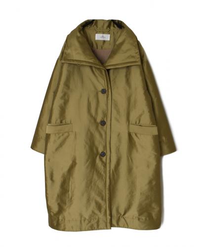 NSL25522(コート)PADDED POLYESTER PLAIN HIGH COLLAR COAT