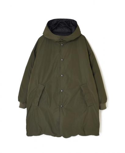 NAM2463 (コート) POLY×COTTON REVERSIBLE DOWN SNAP FRONT HOODED MIDI COAT