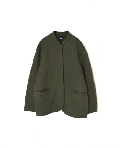 NMDS24551(ジャケット) WOOL/COTTON SMALL HERRINGBONE STAND COLLAR FLY FRONT JACKET