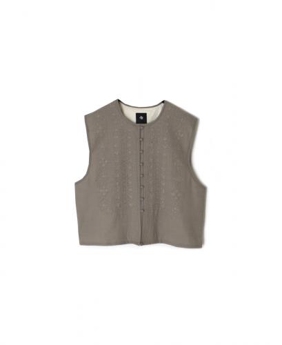 NMDS25602(ボレロ) BOILED WOOL PLAIN EMB BOLERO