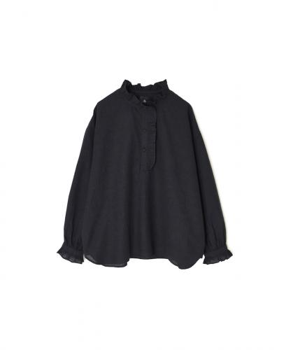 ●INMDS25752(シャツ) WOOL/COTTON/SILK PLAIN FRILL COLLAR PULLOVER SHIRT