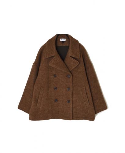 PNAM2352P (コート) WOOL PLAIN OVERSIZED PEA COAT WITH LINING