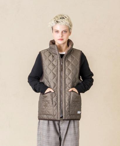 NAM2253 (ベスト) POLYxFLEECE HEAT QUILT HIGH-NECK FULL DOUBLE ZIP-UP REVERSIBLE VEST