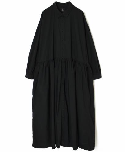 ⚫︎NMDS25912D(ワンピース) 60s ORGANIC POPLIN PLAIN REGULAR COLLAR DRESS WITH RAJASTHAN GATHER