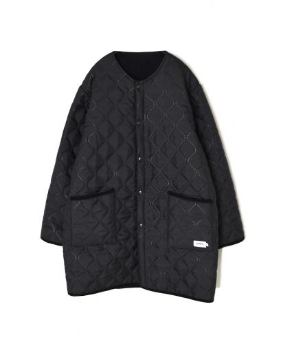 NAM2555(コート) PLAIN POLYESTER × FLEECE REVERSIBLE OVERSIZED NO COLLAR COAT