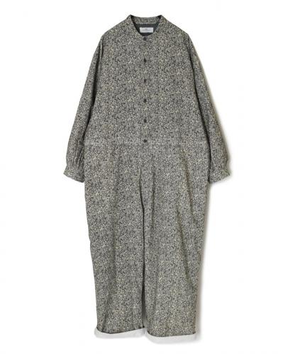 NSL24533(オーバーオール) CORDUROY FLOWER PRINT BANDED COLLAR OVERALLS