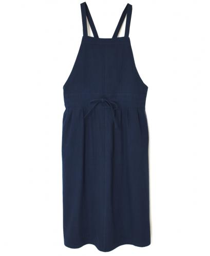 ●GNAM2611(ワンピース) COTTON/LINEN HERRINGBONE APRON ONE-PIECE