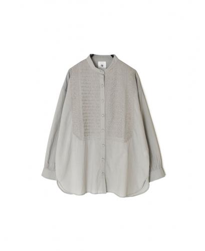 NMDS26221(シャツ) 60s ORGANIC CAMBRIC BANDED COLLAR EMB SHIRT