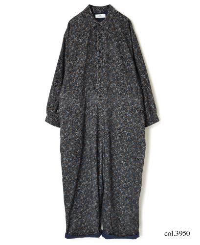 NSL22552 (オーバーオール) CORDUROY SMALL FLOWER PRINT REGULAR COLLAR OVERALLS