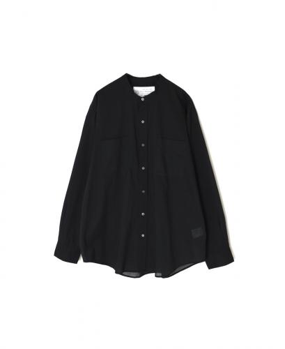 ●NVL1951CV (シャツ) 80'S ORGANIC VOILE PLAIN BANDED COLLAR L/SL OVERDIZED SHIRT