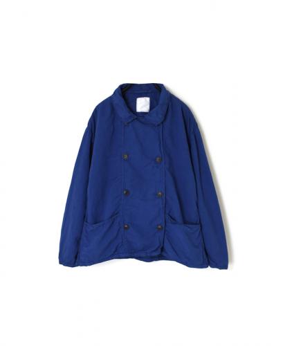 ISNAM2601D(ジャケット) LINEN COTTON PLAIN OVERDYE ROUND COLLAR DOUBLE JACKET