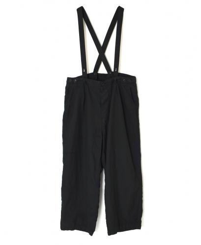 ISNAM2604D(パンツ) LINEN COTTON PLAIN OVERDYE ADJUSTER TACK PANTS WITH SUSPENDERS