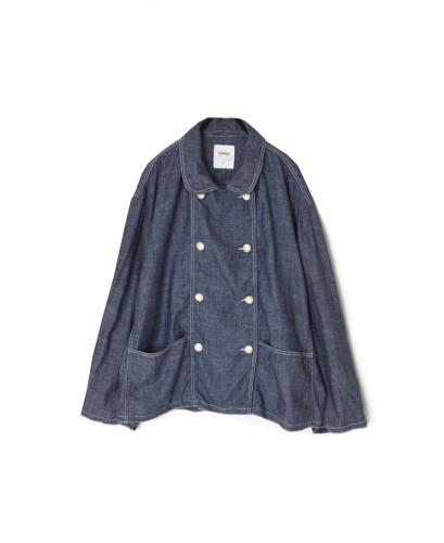 ISNAM2601CB(ジャケット) NAVY(INDIGO) CHAMBRAY ROUND COLLAR DOUBLE JACKET