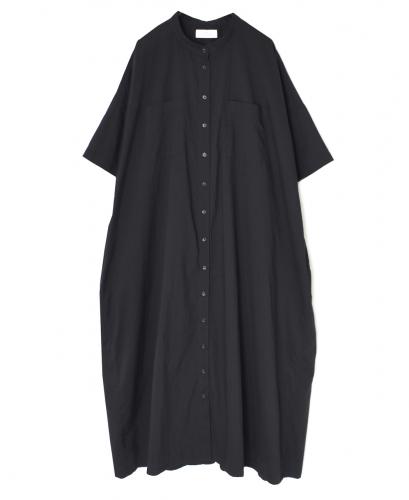 NSL26004(ワンピース) 60s CAMBRIC PLAIN BANDED COLLAR BACK SIDE GATHERED DRESS