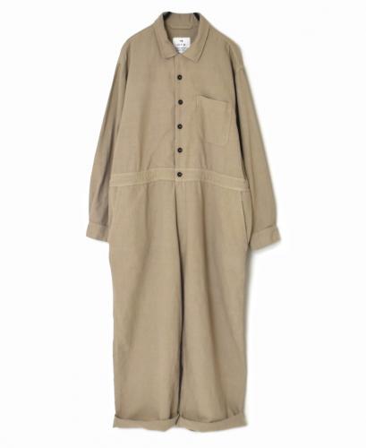 INHT2511CLD(オーバーオール) COTTON LINEN PLAIN OVERDYE ONE-UP COLLAR OVERALLS