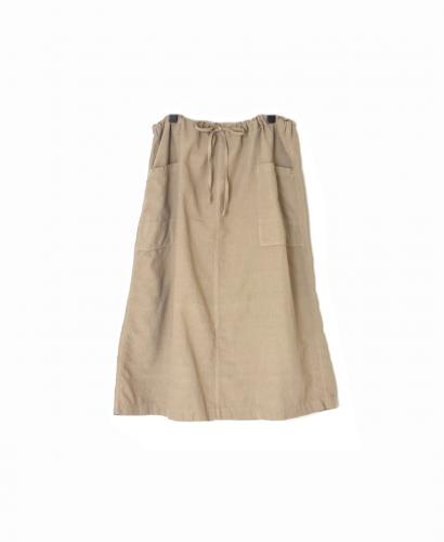 INHT2514CLD(スカート) COTTON LINEN PLAIN OVERDYE EASY SKIRT