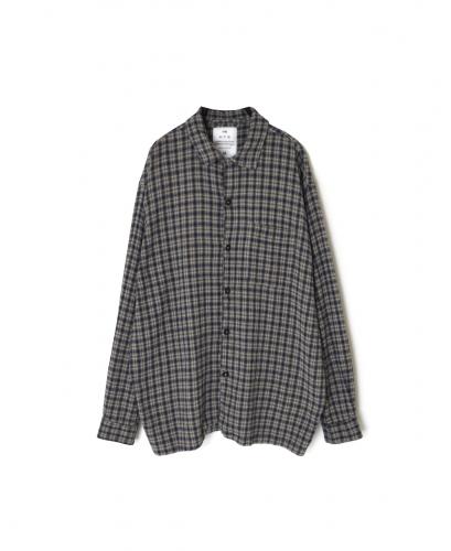 INHT2512CCD(シャツ) COTTON CHECK OVERDYE ONE-UP COLLAR SHIRT
