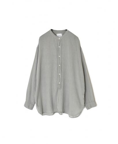 INAM2501G3D(シャツ) 30s GAUZE PLAIN OVERDYE UTILITY BANDED COLLAR SHIRT