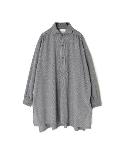 INAM2632C(シャツ) SEERSUCKER GINGHAM CHECK WASH WORK GATHERED SHIRT