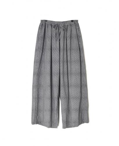 INAM2505C(パンツ) SEERSUCKER GINGHAM CHECK GATHERED EASY PANTS WITH LINING