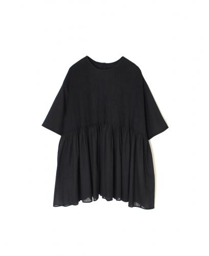 NMDS26241(シャツ) 80s ORGANIC COTTON VOILE CREW-NECK PULLOVER HALF/SLEEVE SHIRT WITH MINI PINTUCK