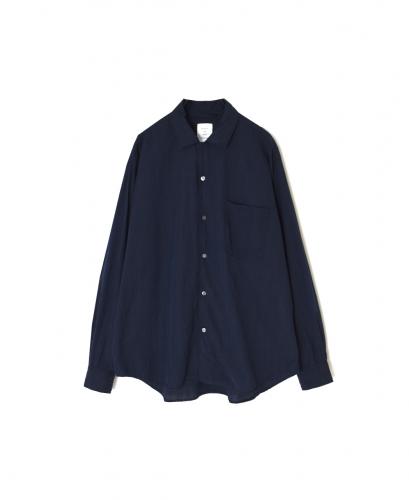 IMDSH2611H(シャツ) HANDWOVEN COTTON HAKEME OPEN COLLAR L/SL SHIRTS