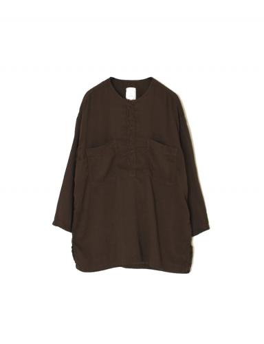 IMDSH2502LCD(シャツ) AUTLOOM LINEN/COTTON PLAIN OVERDYE 3/4SL PULLOVER SHIRTS