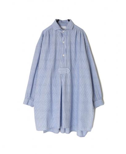 INAM2632S(シャツ) SEERSUCKER STRIPE WASH WORK GATHERED SHIRT