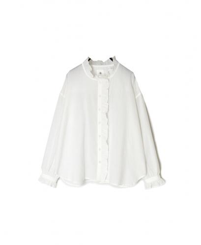 INMDS26072(シャツ) 100s KHADI PLAIN FRILL COLLAR SHIRTS